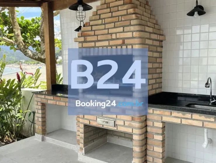 Pé na areia – vista magnífica á 4 mts da areia – enseada de ubatuba